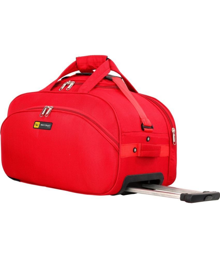     			Waycraft - 55 Ltrs Red Polyester Duffle Trolley