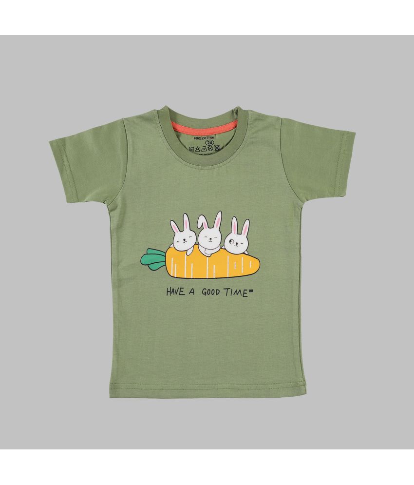     			CATCUB - Green Cotton Blend Boy's T-Shirt ( Pack of 1 )