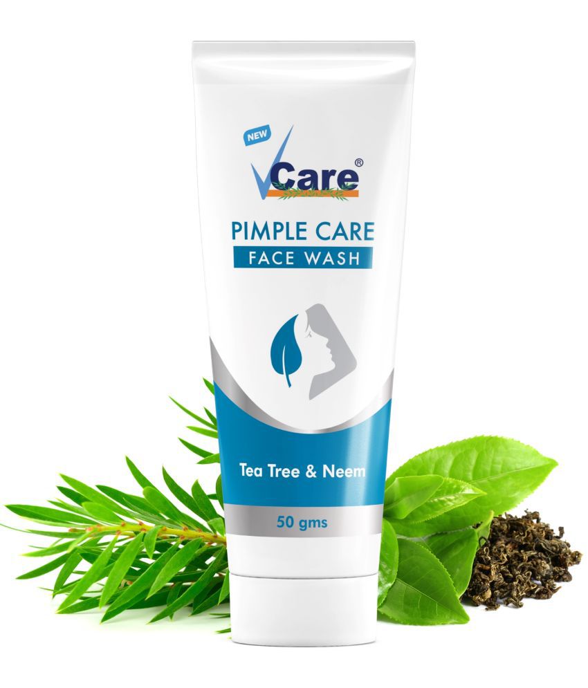     			VCare Natural Pimple Care for Face Wash for All Skin Types with Tea Tree and Neem 50 g (Pack of 1)