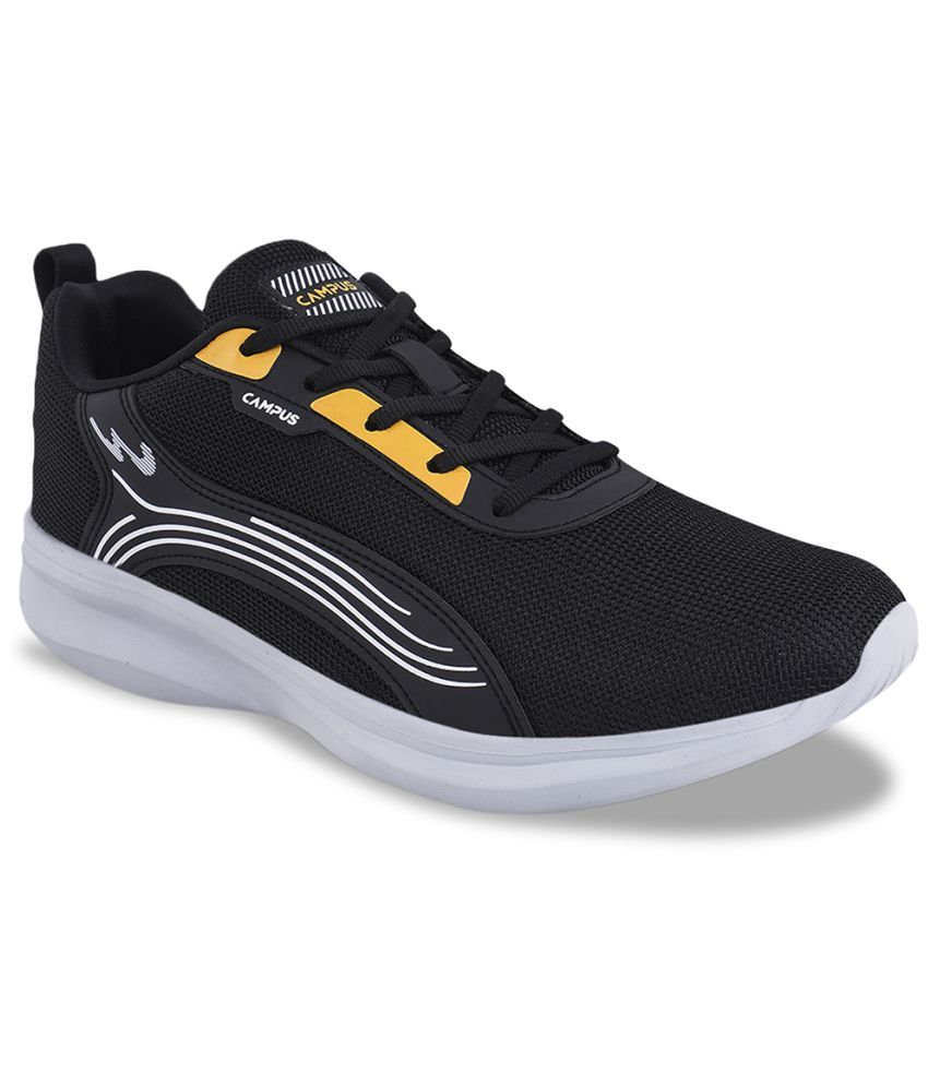     			Campus - RUSH Black Men's Sports Running Shoes