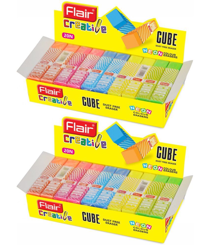    			Flair Creative Series Non Toxic Cube Number of Eraser 40