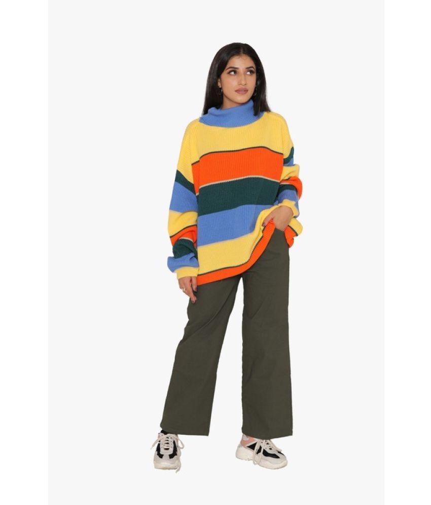     			KASMA Cotton Blend Multi Color Pullovers -