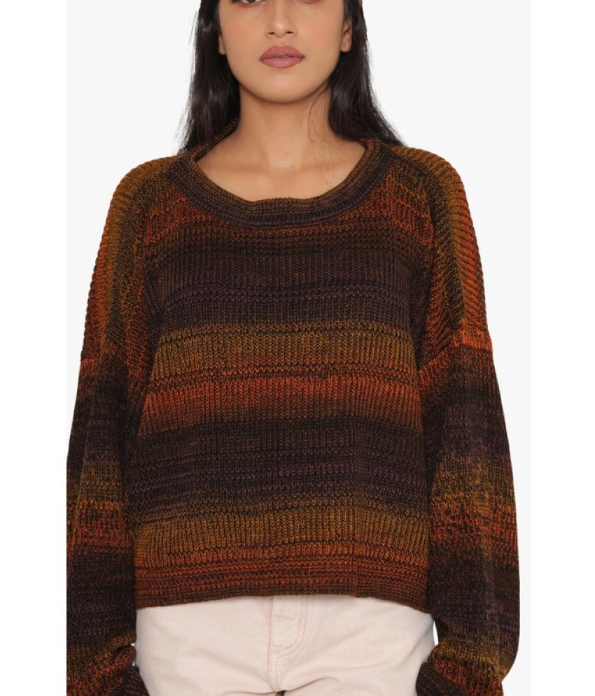     			KASMA Cotton Blend Rust Pullovers -