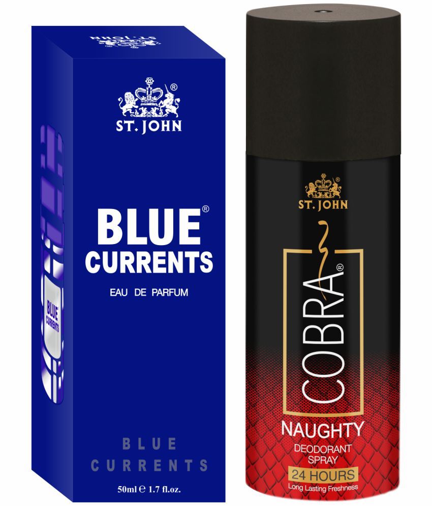     			St. John - Cobra Naughty 150ml & Blue Current 50ml Deodorant Spray & Perfume for Women,Men 150 ml ( Pack of 2 )