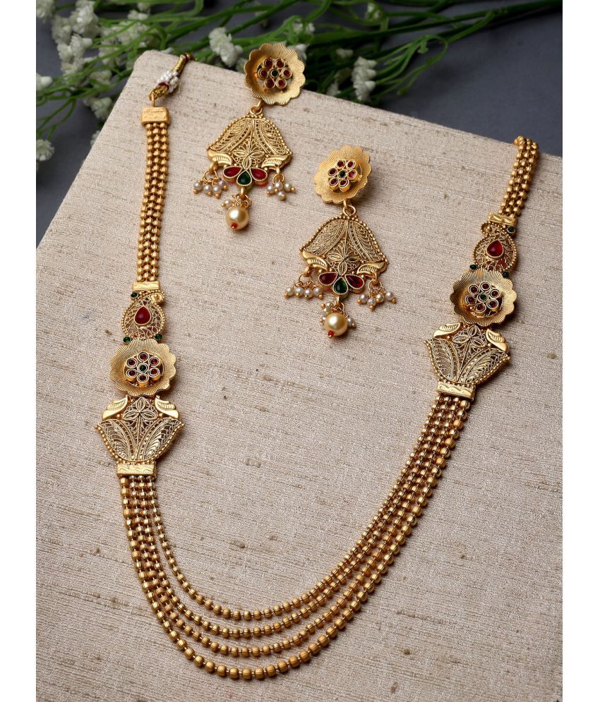     			Sukkhi Gold Alloy Necklace Set ( Pack of 1 )