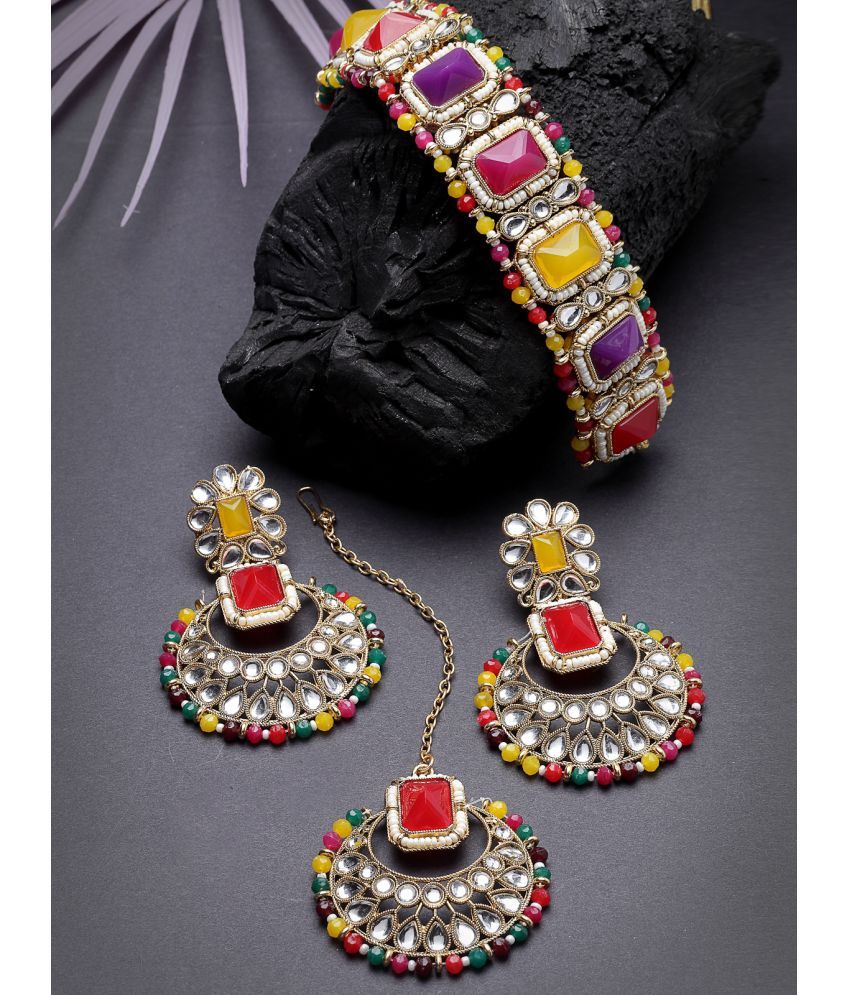     			Sukkhi Multi Color Alloy Necklace Set ( Pack of 1 )