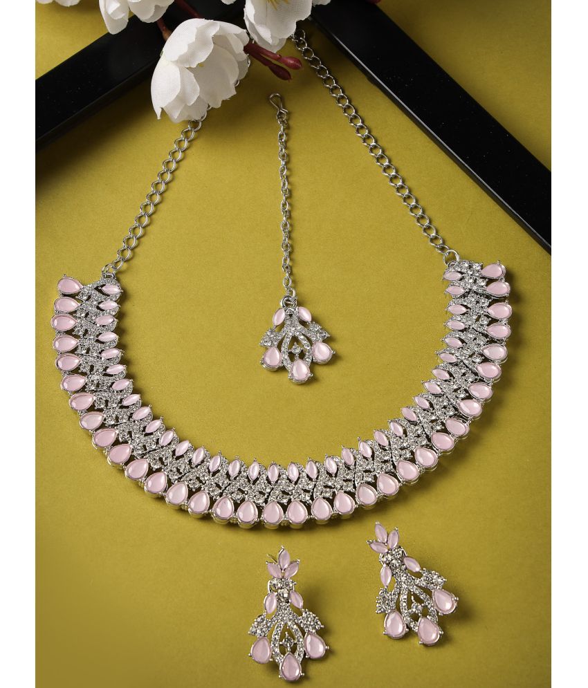     			Sukkhi Pink Alloy Necklace Set ( Pack of 1 )