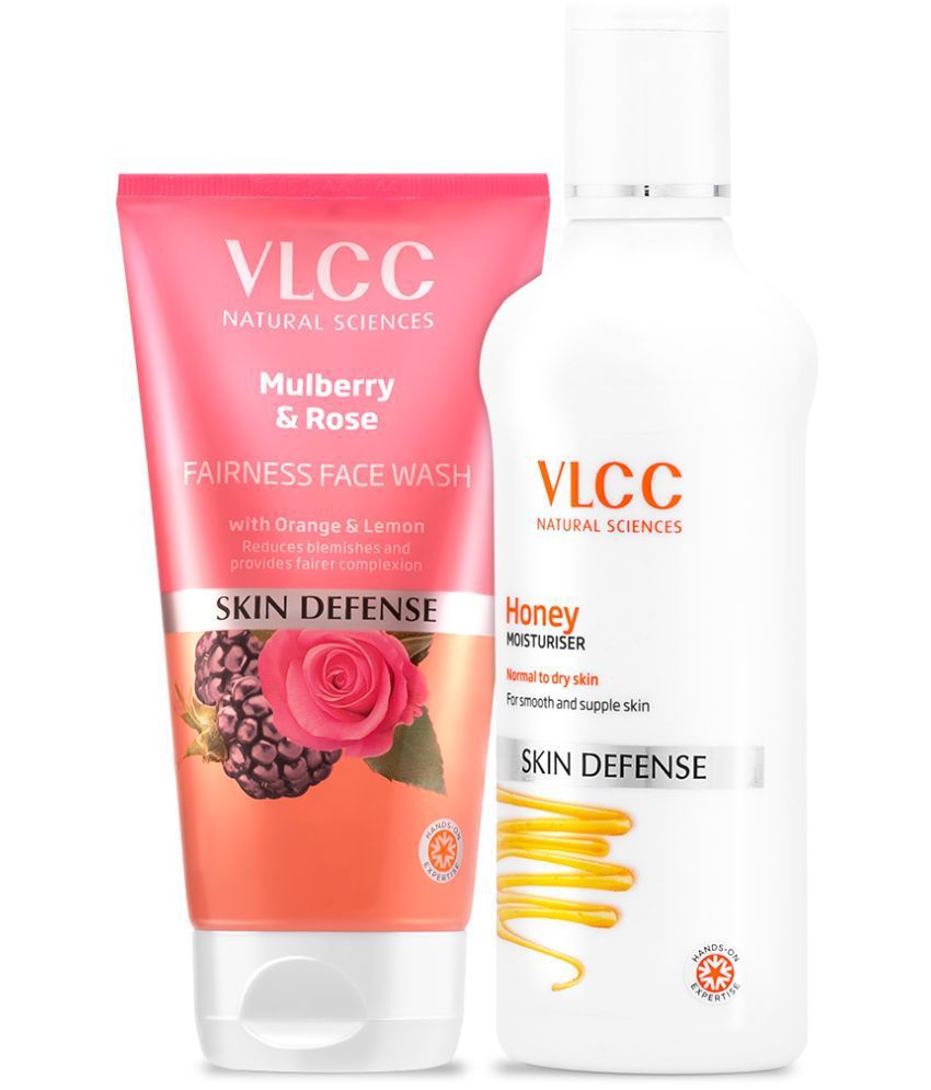     			VLCC Mulberry Rose Face Wash, 150 ml & Honey Moisturiser, 100 ml (Pack of 2)