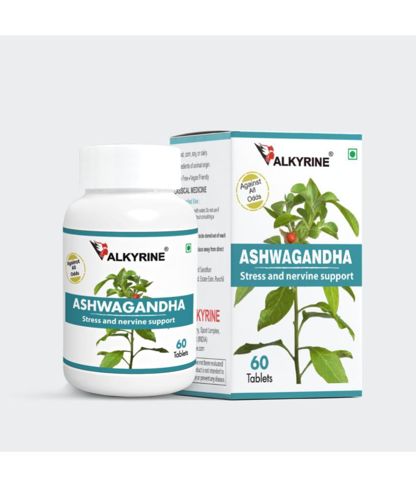     			Valkyrine Ashwagandha (500 mg) | Extra Strength Natural Formulation | Support strength & energy | Withania Somnifera Extract - 60 Veg Tablets