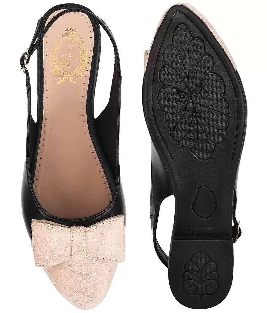 Shoetopia Stylish Uppper Bow Black Flats For Girls Price in India- Buy  Shoetopia Stylish Uppper Bow Black Flats For Girls Online at Snapdeal