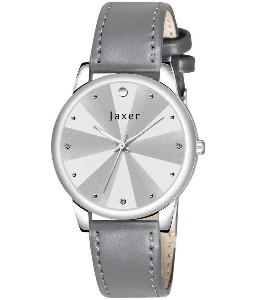     			Jaxer - Dark Grey Leather Analog Womens Watch