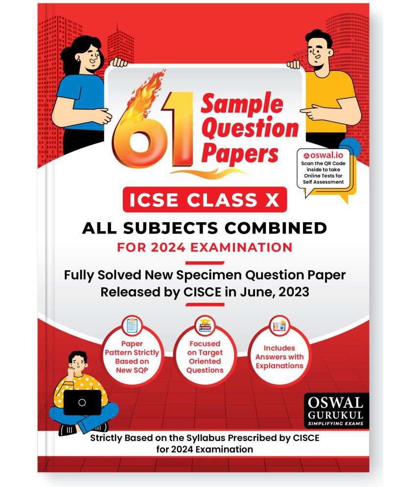     			Oswal - Gurukul 61 Sample Question Papers for ICSE Class 10 Exam 2024 : Fully Solved New Specimen Question Paper & Latest Syllabus (All Subjects)
