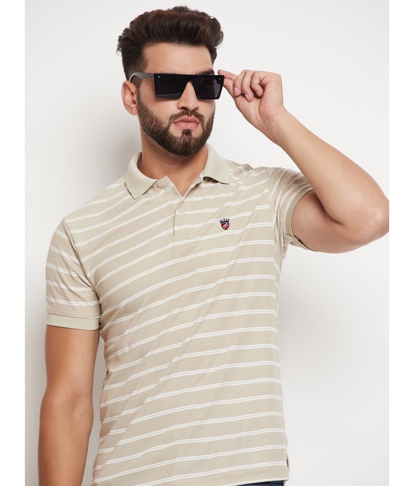     			RELANE - Beige Cotton Blend Regular Fit Men's Polo T Shirt ( Pack of 1 )