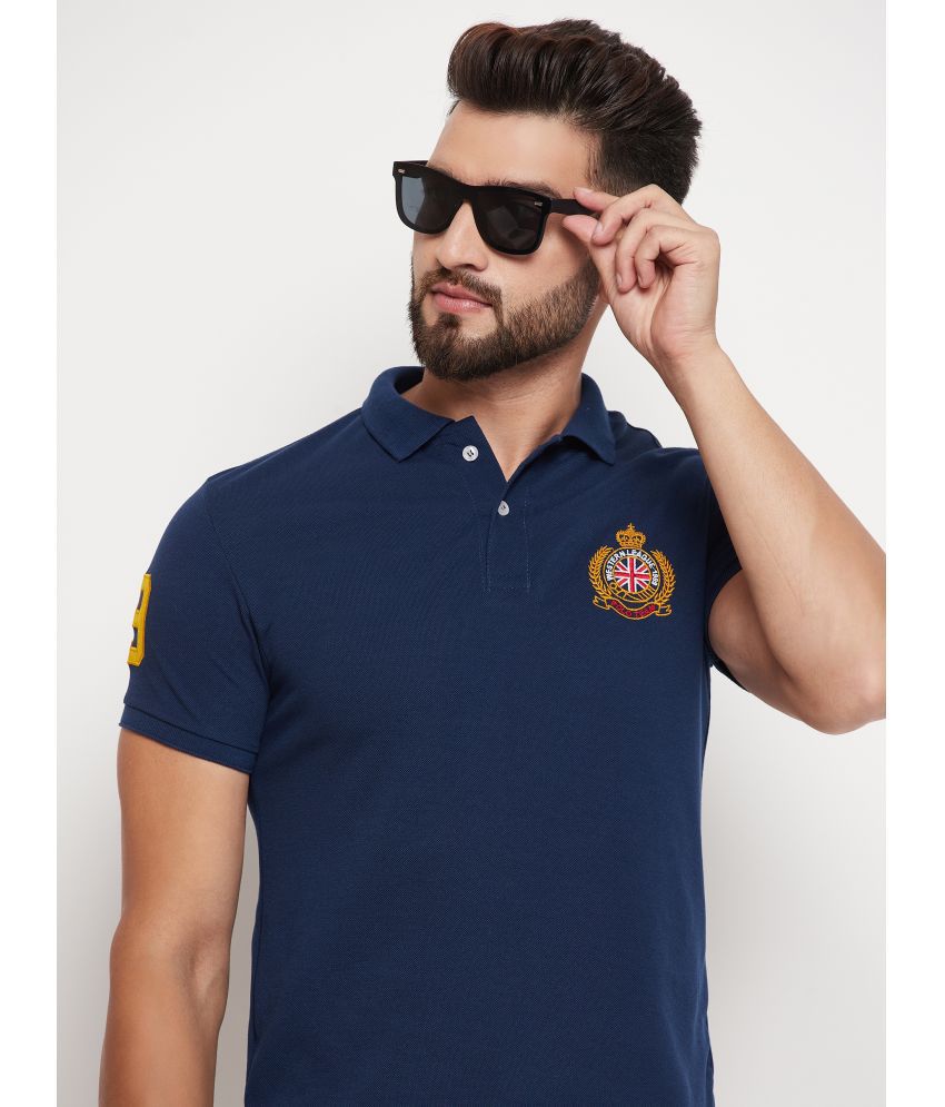     			RELANE - Navy Cotton Blend Regular Fit Men's Polo T Shirt ( Pack of 1 )