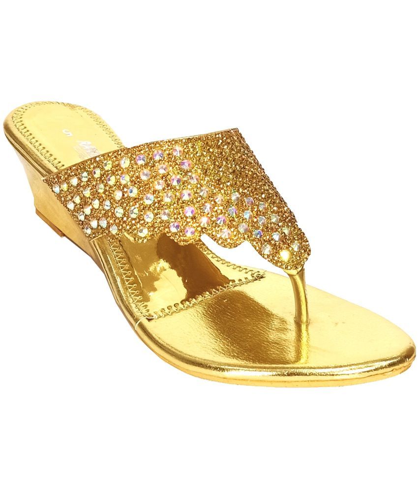     			Racecourse - Gold Women's Slip On Heels