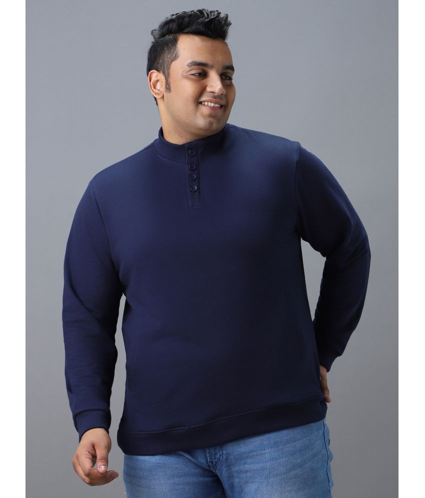     			Urbano Plus - Navy Cotton Blend Regular Fit Men's Sweatshirt ( Pack of 1 )