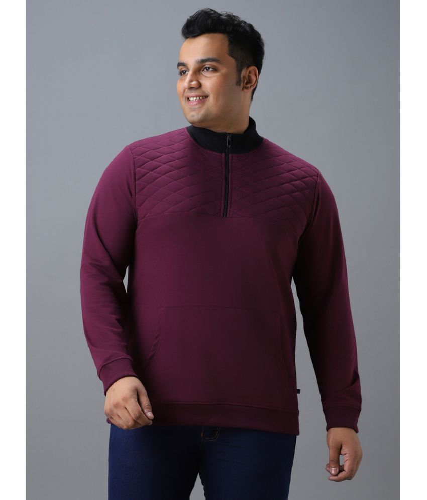     			Urbano Plus - Purple Cotton Blend Regular Fit Men's Sweatshirt ( Pack of 1 )