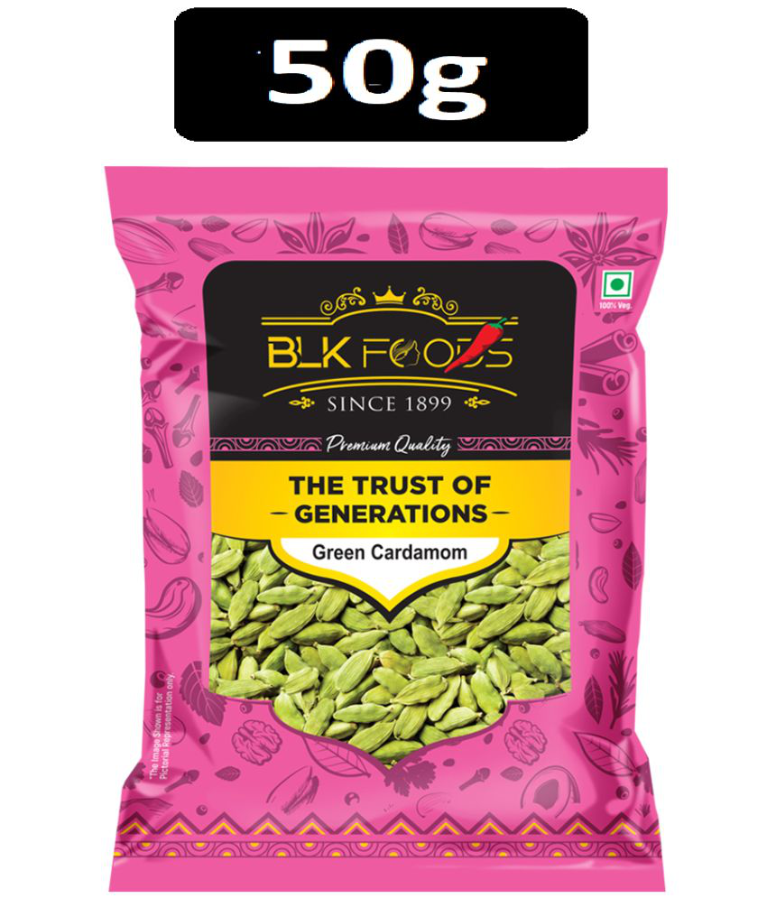     			BLK FOODS _Select Green Cardamom Whole (High Grade Choti Elaichi Sabut) 50g 50 gm