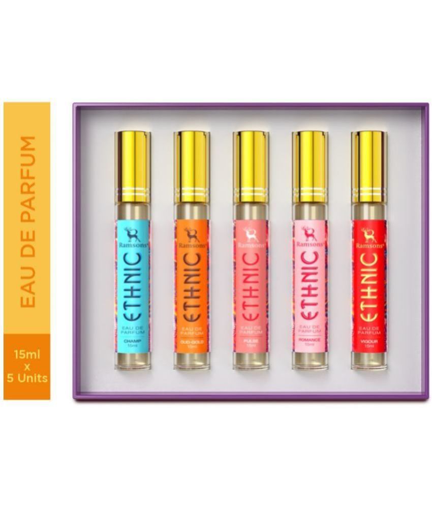     			Ramsons - ETHNIC Set of 5 x 15ml each Eau De Parfum (EDP) For Unisex 75 ( Pack of 5 )