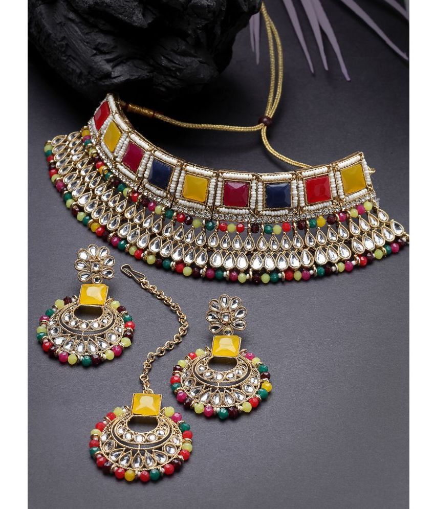     			Sukkhi Multi Color Alloy Necklace Set ( Pack of 1 )