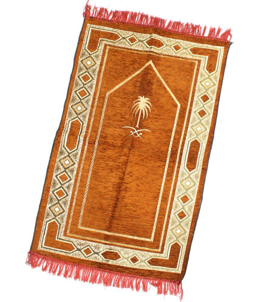     			ADIRNY Orange Single Cotton Prayer Mat ( 110 X 70 cm )