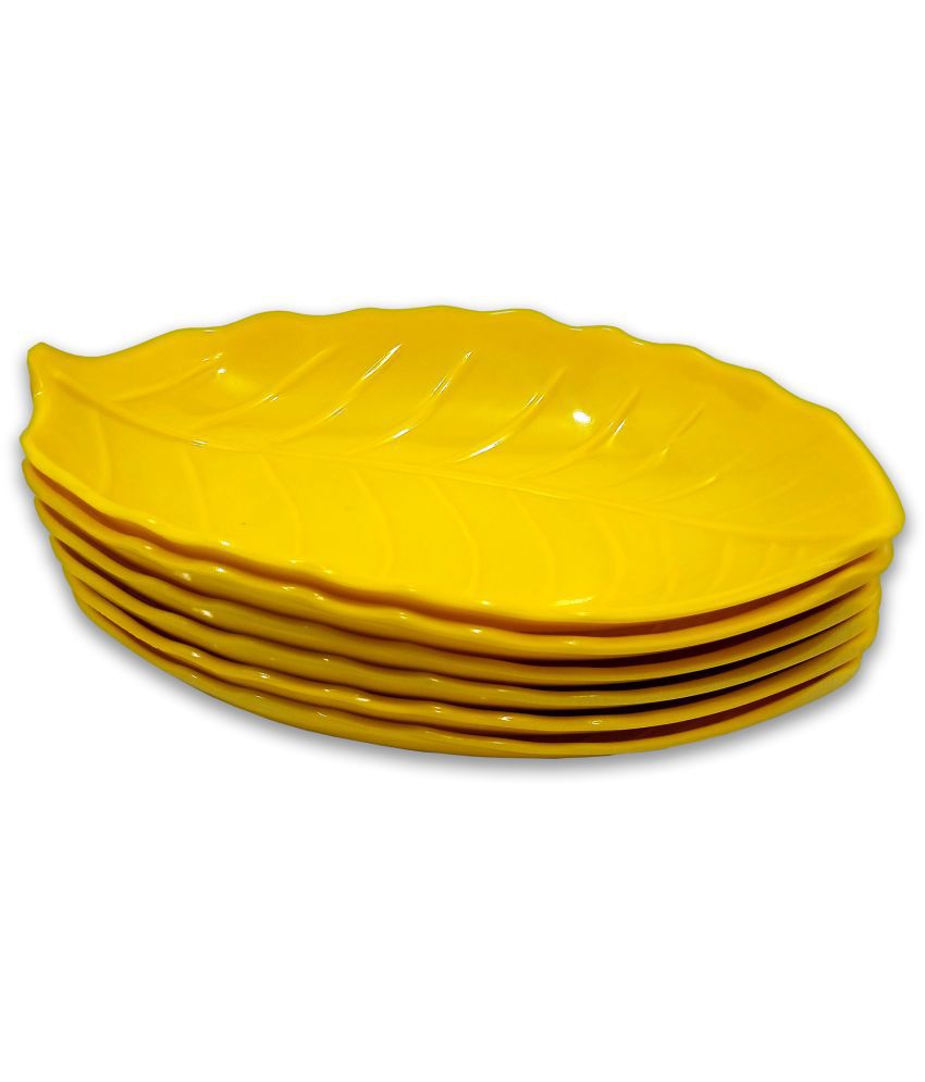     			Inpro 6 Pcs Melamine Yellow Platter