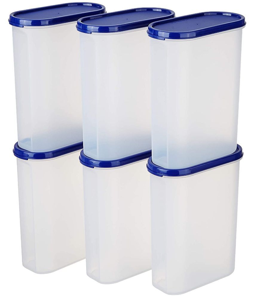     			Kkart 2000ml oval set of 6 Plastic Transparent Dal Container ( Set of 6 )
