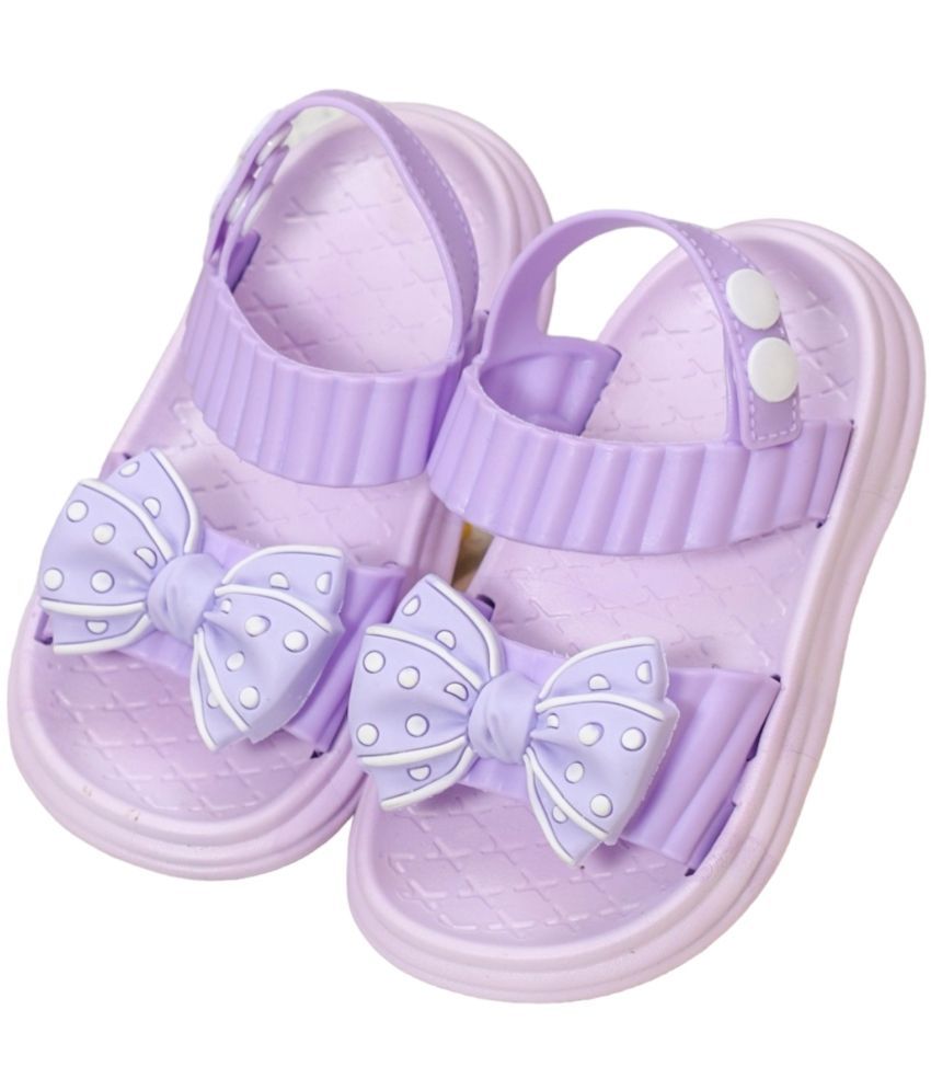     			Yellow Bee  Bow Sandals for Girls, Purple