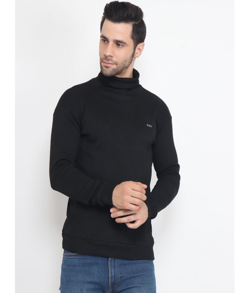     			xohy Cotton Blend High Neck Men's Full Sleeves Pullover Sweater - Black ( Pack of 1 )