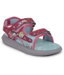 Liberty HIPPO-18 Pink Velcro Sports Sandals For Kids