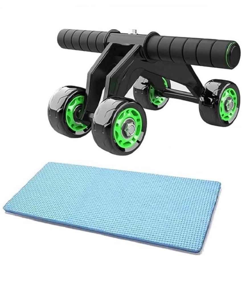     			HSP ENTERPRISES Upgraded 4-Wheel Ab Carver Roller with Knee Mat - Abdominal Workout Fitness Exercise Equipment