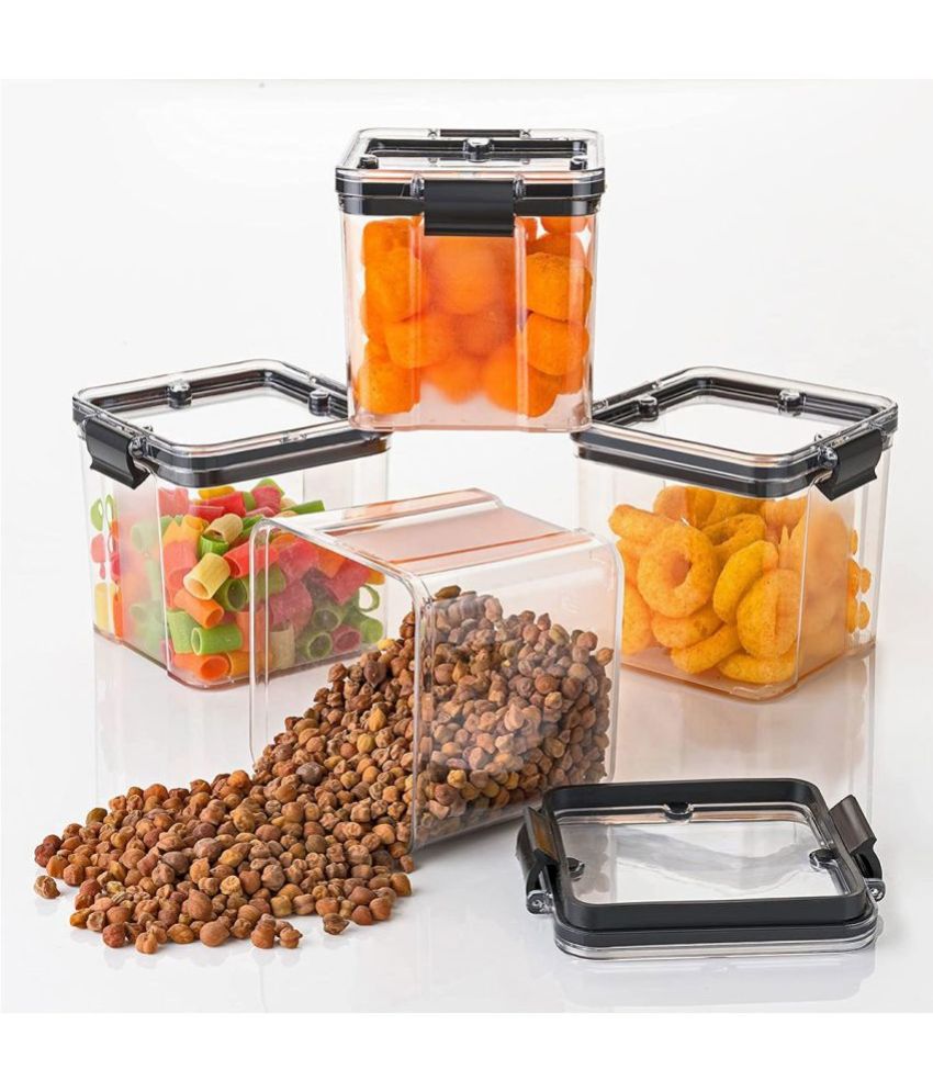     			Kkart lock N lock 600ml-4 Plastic Transparent Food Container ( Set of 4 )