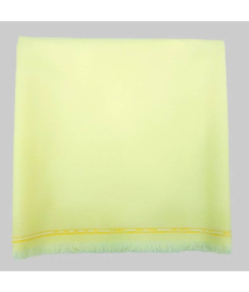     			Siyaram - Yellow Cotton Blend Men's Unstitched Shirt Piece ( Pack of 1 )