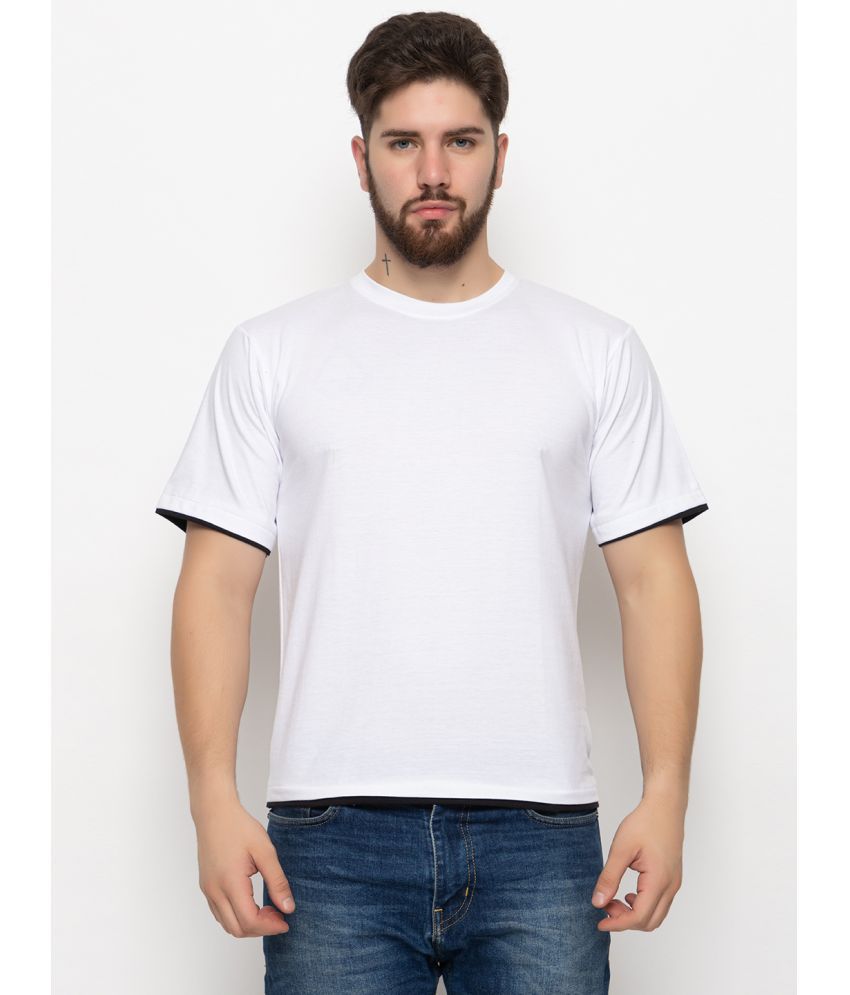     			ZEBULUN Cotton Blend Regular Fit Solid Half Sleeves Men's T-Shirt - Black ( Pack of 1 )