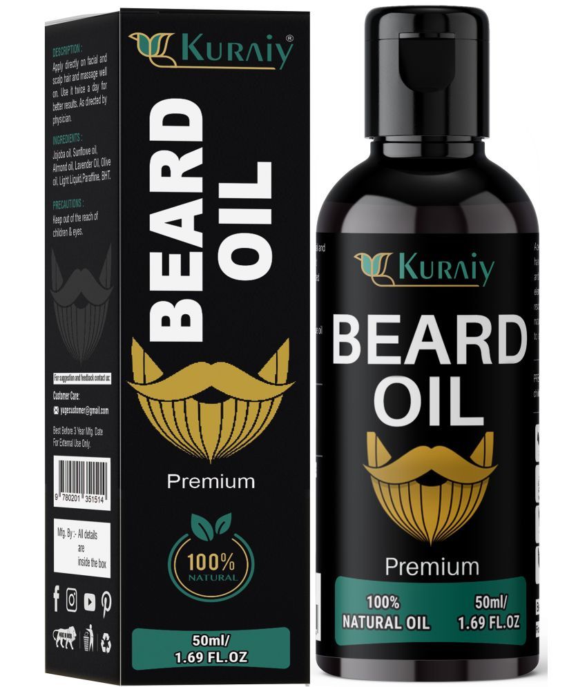     			KURAIY Beard Growth Essential Oil For Men Beard Care Hair Growth Beard Care PACK OF 1