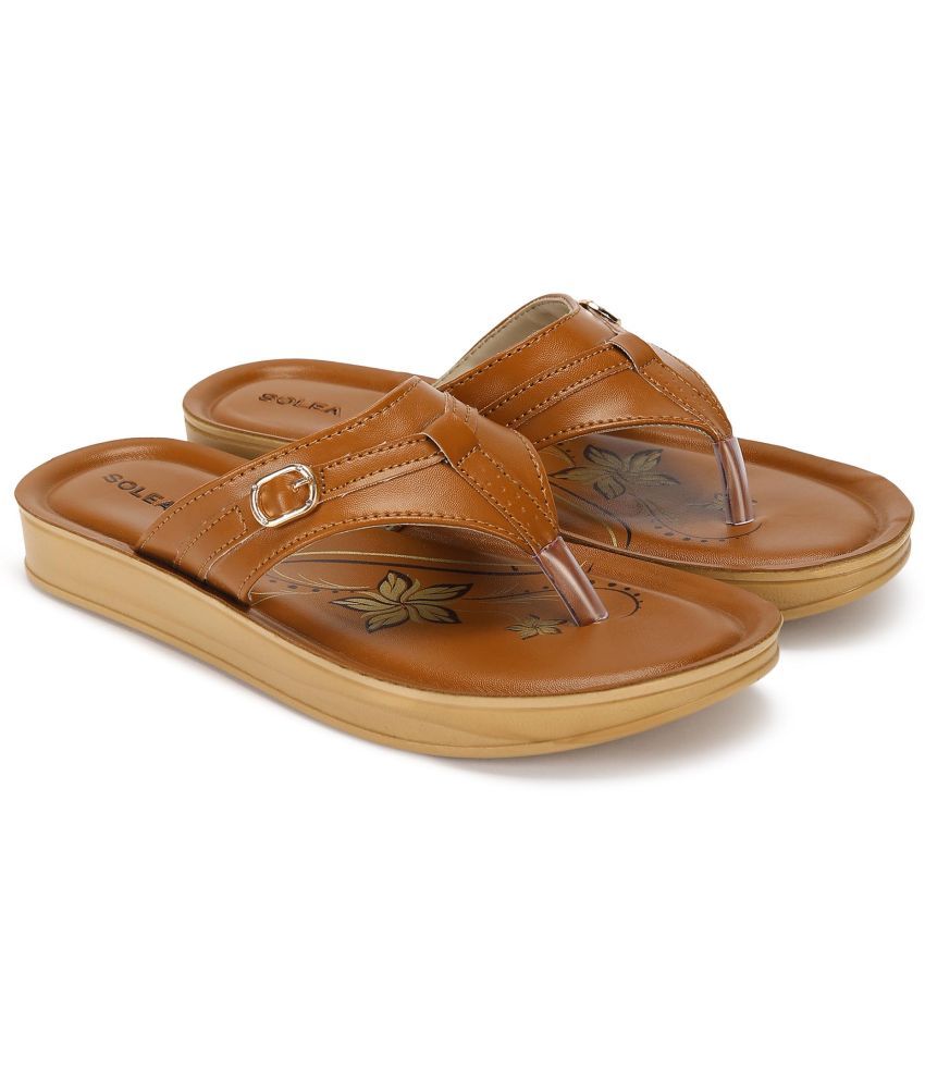     			Paragon Tan Floater Sandals