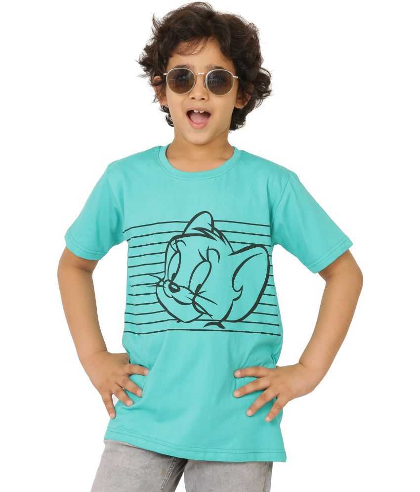     			SmartRAHO - Green Cotton Boy's T-Shirt ( Pack of 1 )