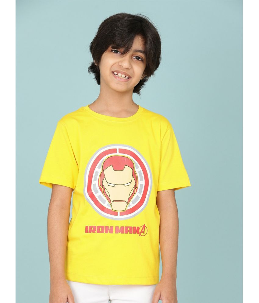     			SmartRAHO - Yellow Cotton Boy's T-Shirt ( Pack of 1 )