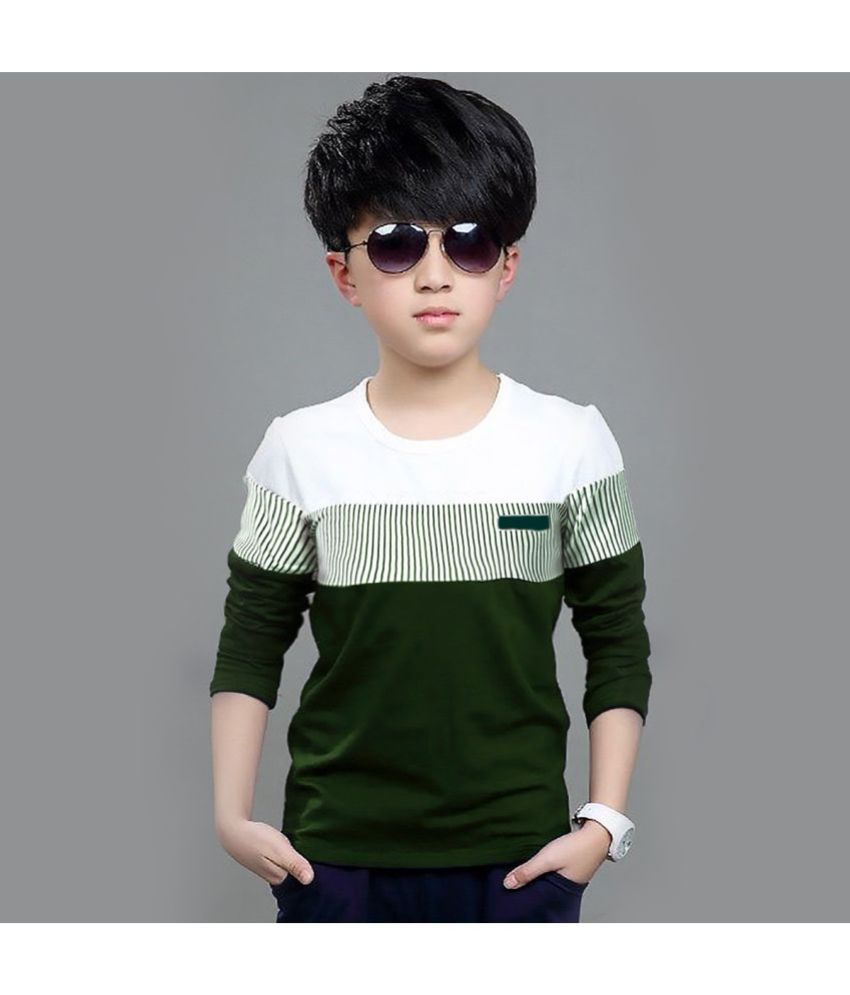     			Supersquad - Dark Green Cotton Boy's T-Shirt ( Pack of 1 )