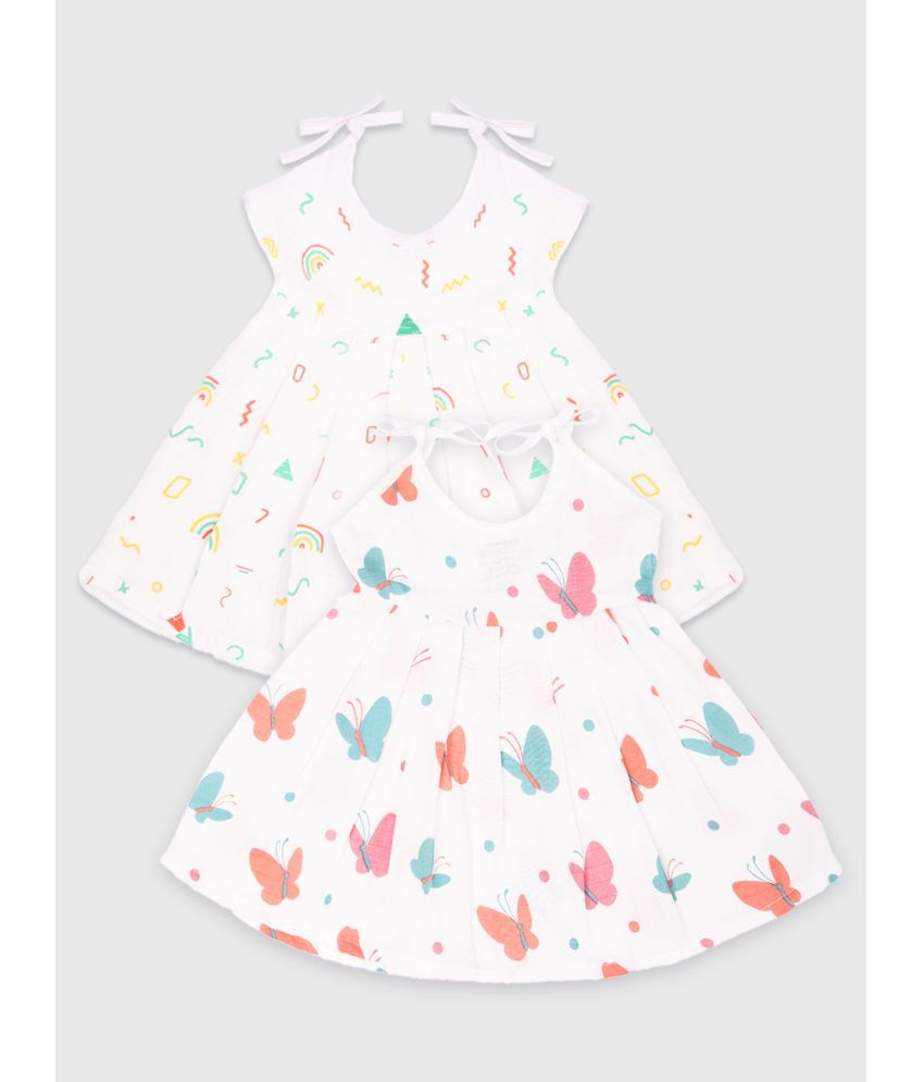     			KIDBEA - Multi Cotton Baby Girl Frock ( Pack of 2 )
