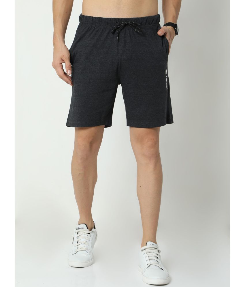     			Ardeur - Charcoal Cotton Blend Men's Shorts ( Pack of 1 )