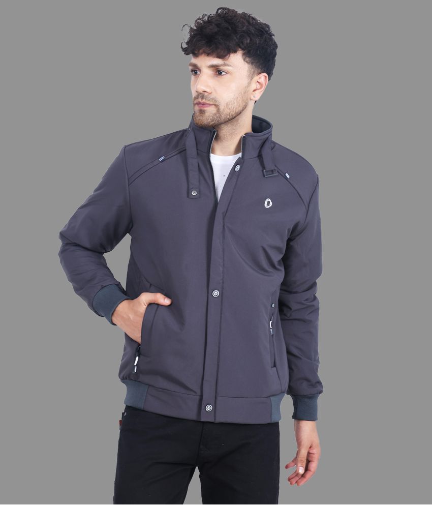     			Dollar - Grey PU Leather Regular Fit Men's Windcheater Jacket ( Pack of 1 )