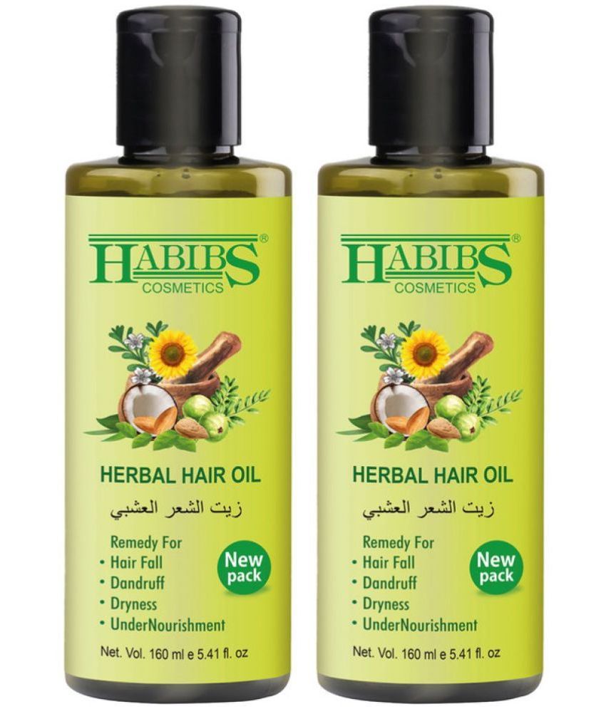     			Habibs Hair oil For Strong Long Thick hair Nourishes Scalp Controls Hair Fall 160ml Pack of 2