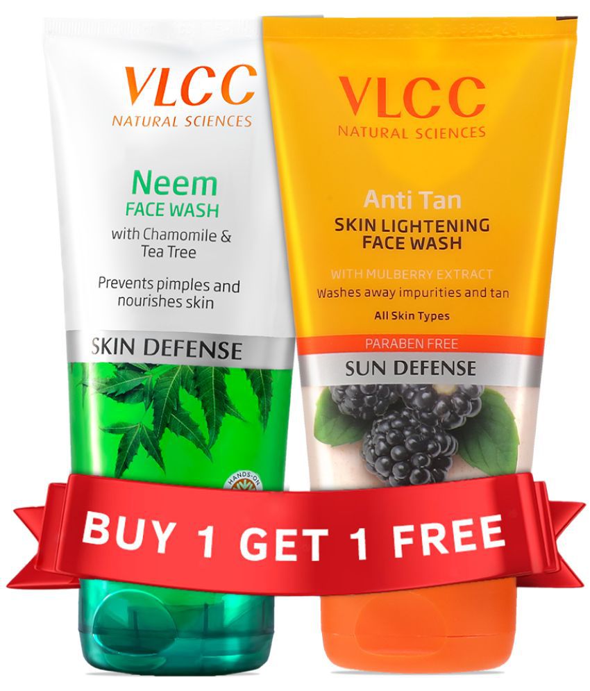     			VLCC Neem & Anti Tan Face Wash Buy One Get One (150 ml X 2) 