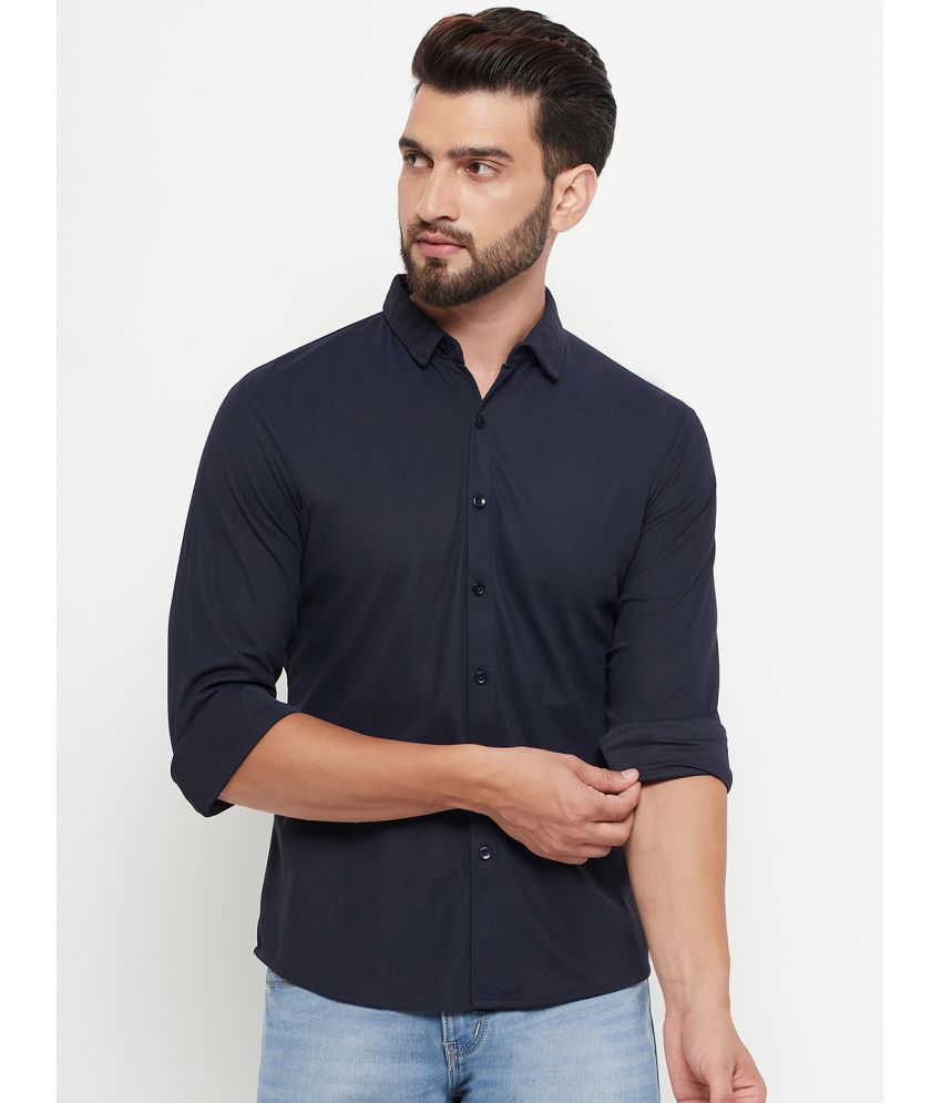     			renuovo - Navy Blue Cotton Blend Regular Fit Men's Casual Shirt ( Pack of 1 )