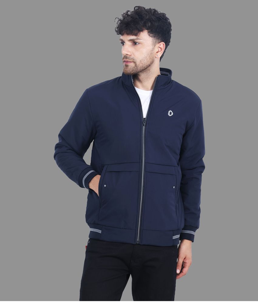     			Dollar - Navy Blue Synthetic Regular Fit Men's Windcheater Jacket ( Pack of 1 )