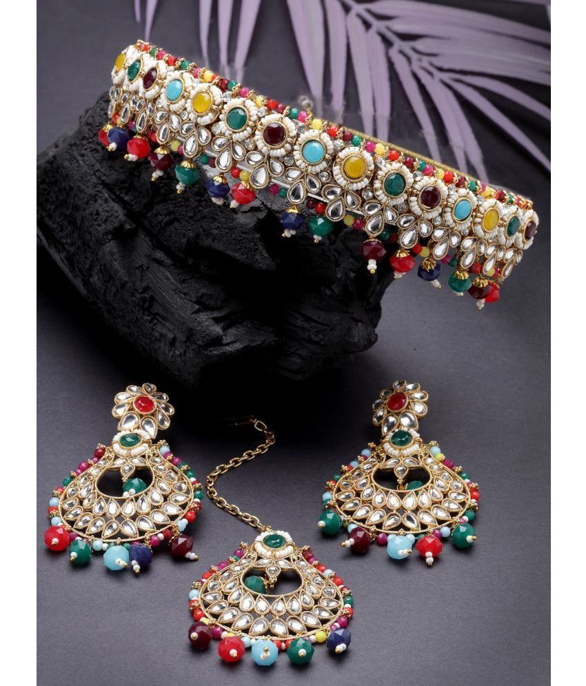     			Sukkhi Multi Color Alloy Necklace Set ( Pack of 1 )