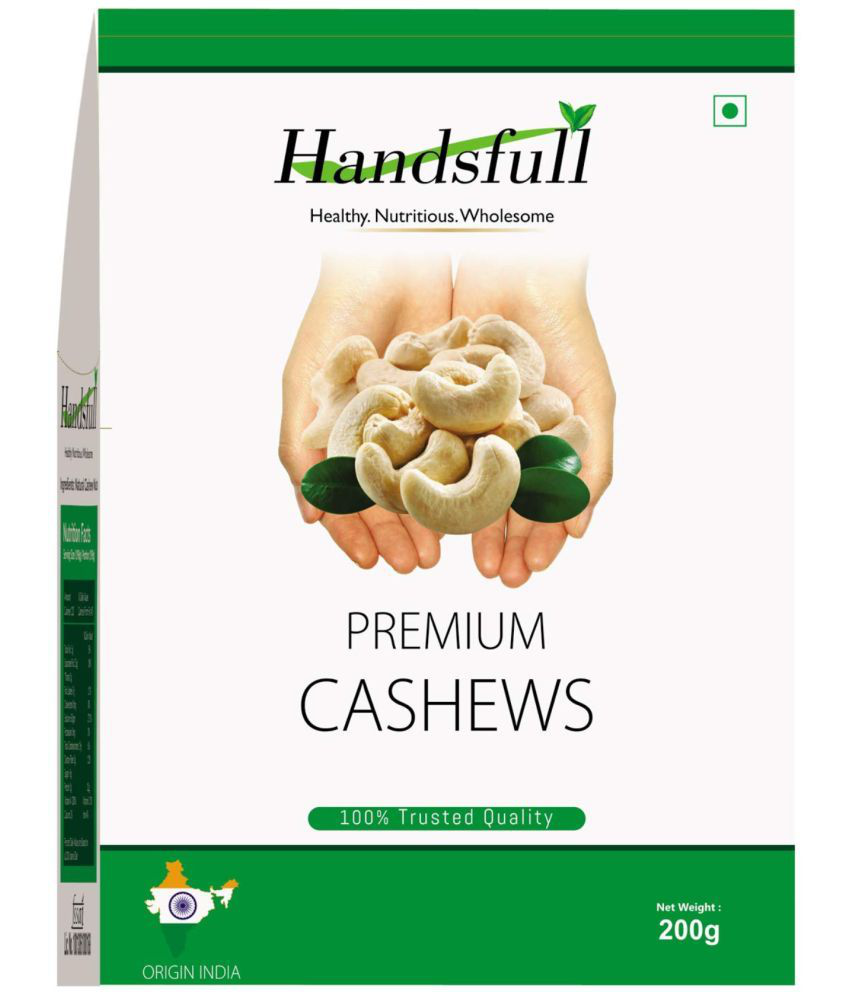     			HandsFull Premium Cashew Nuts, Cashews, Kaju, Dry Fruits, Fruits and Nuts, 200g