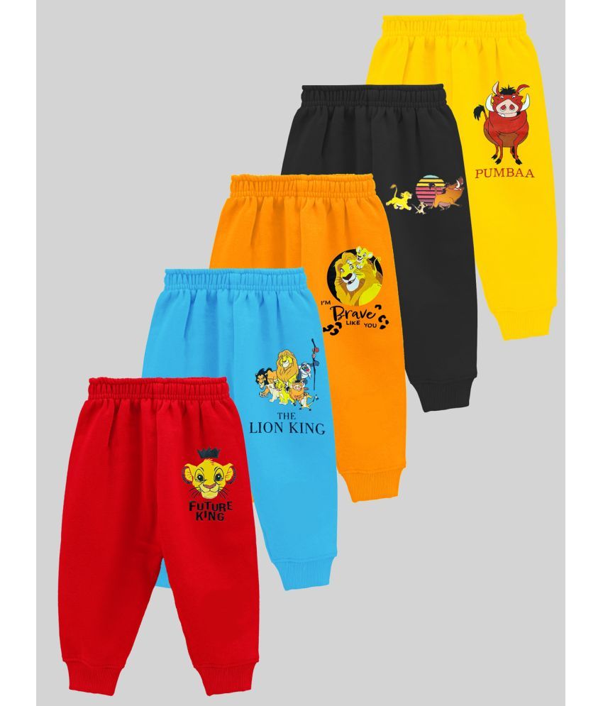     			Kuchipoo - Multicolor Cotton Blend Boys Trackpant ( Pack of 5 )