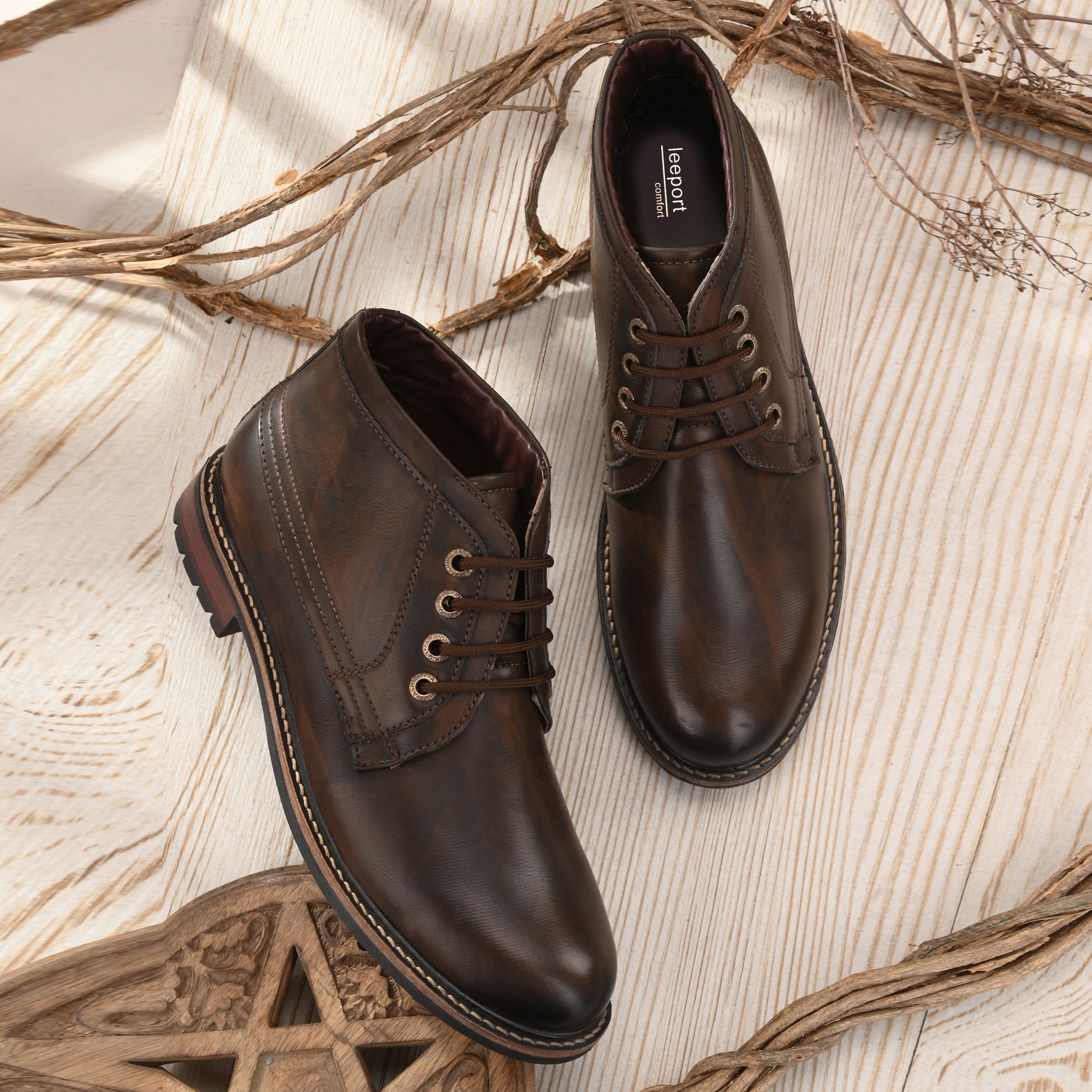     			Leeport - Brown Men's Chukka Boots